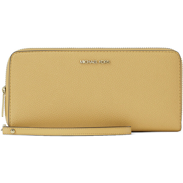 Michael Kors Large Pebbled Leather Continental Wristlet Honey 66600065