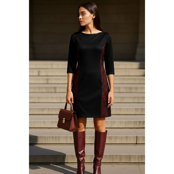 Glara Elegantné bavlnené šaty s čipkou 65899732