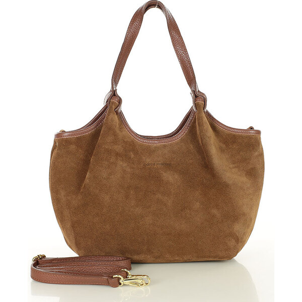 MARCO MAZZINI Dámska kabelka hobo z prírodnej kože | hnedá s291a 65899799