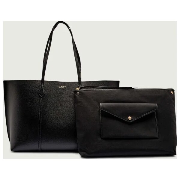 TORY BURCH Kožená shopper kabelka + príručná taštička Perry 63999993