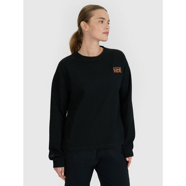 Dámske tričko s nadrozmernou potlačou a dlhým rukávom 4F 65901683