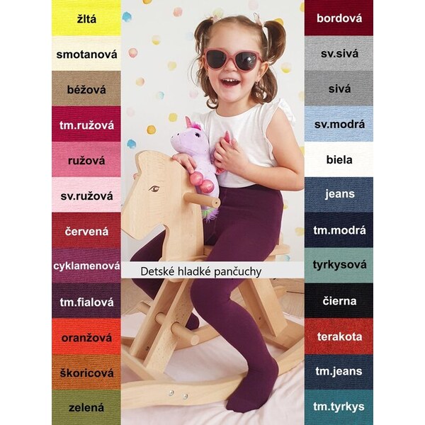 Hladké detské pančuchy WOLA 46457439