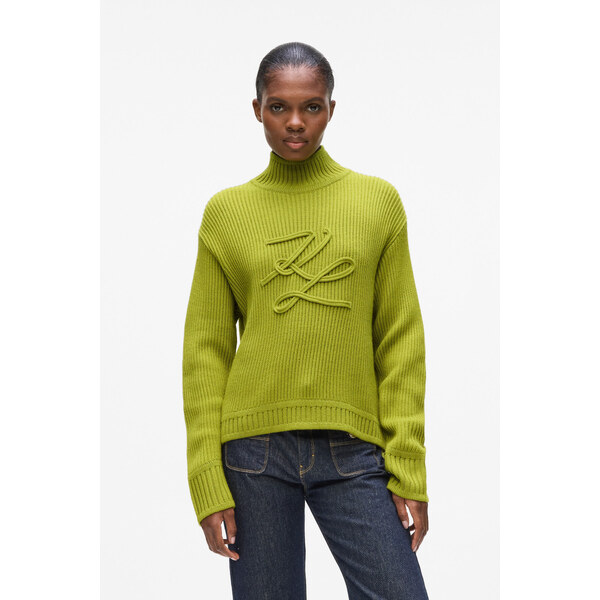 SVETER KARL LAGERFELD SOUTACHE AUTOGRAPH KNIT 67047552