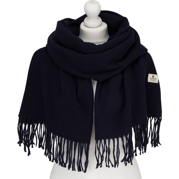 Peterson Dámsky tmavomodrý šál so strapcami 65902040