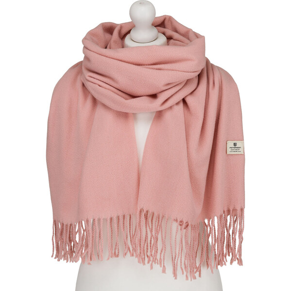 Peterson Veľký dámsky ružový šál so strapcami 65902043