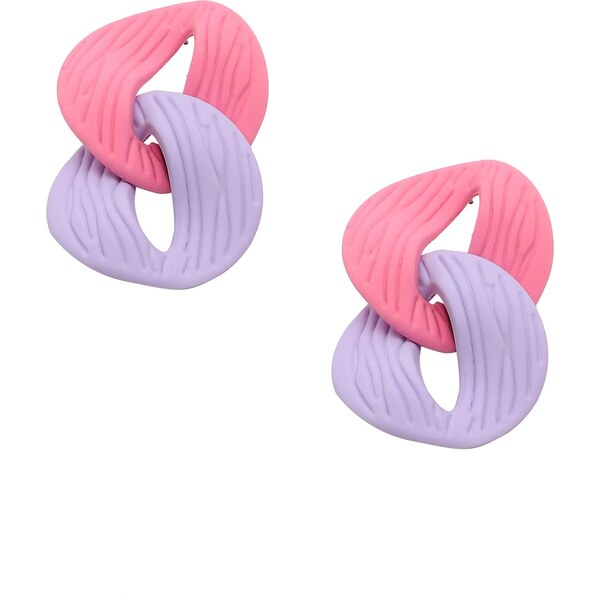 SOHI Náušnice Tabu fialová / ružová 65905066