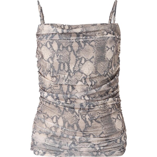 HUGO Top Doffiano béžová / svetlohnedá / tmavosivá 63068722