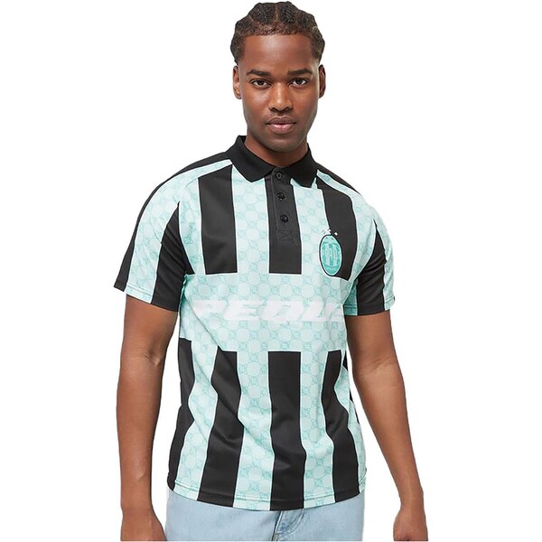 Pequs Tričko Football Logo vodová / čierna 65905561