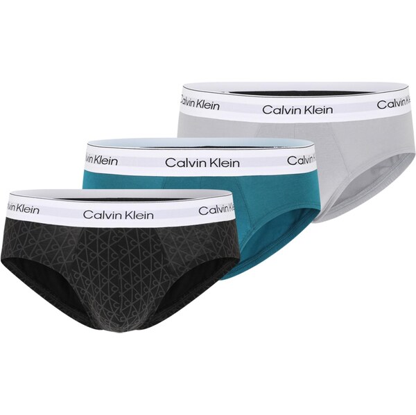Calvin Klein Underwear Nohavičky tyrkysová / svetlosivá / čierna 65906324