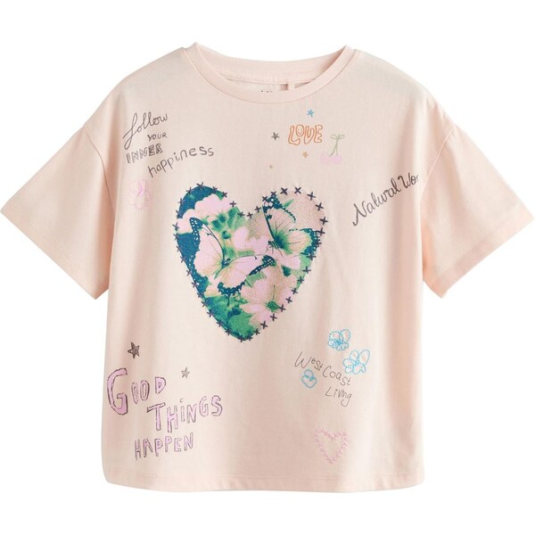 Next Tričko béžová / zelená / petrolejová / ružová 65906472