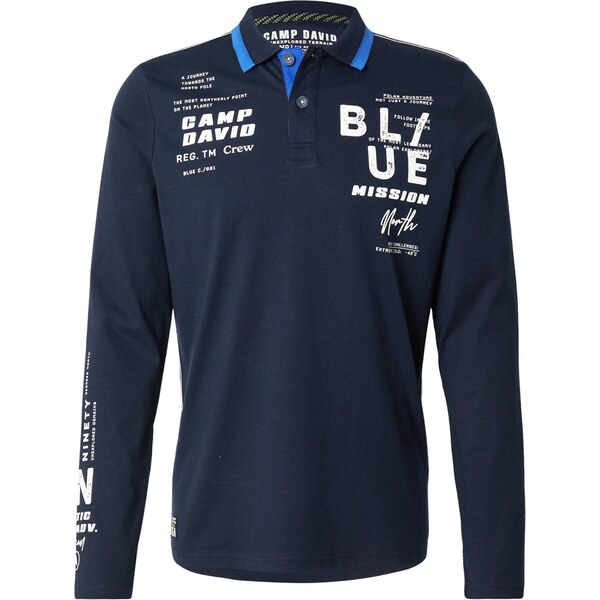 CAMP DAVID Tričko námornícka modrá / nebesky modrá / biela 65906667