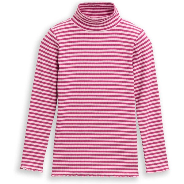 TOM TAILOR Tričko tmavoružová / biela 65906755