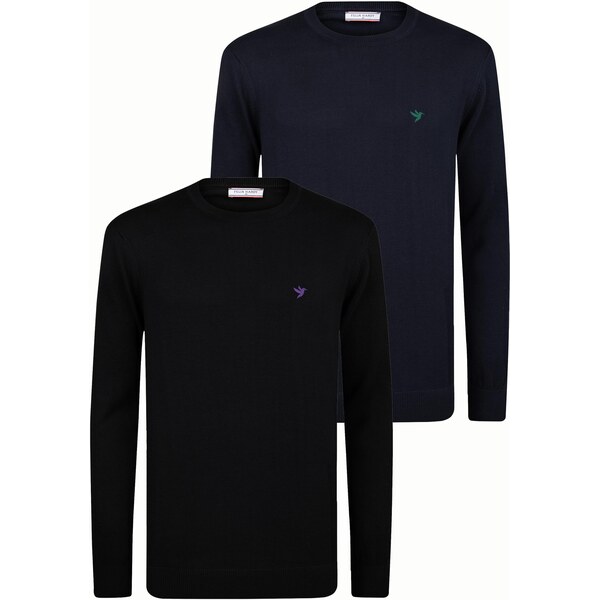 Felix Hardy Sveter námornícka modrá / tmavozelená / tmavofialová / 65906794