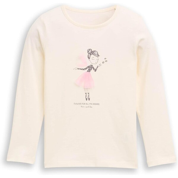 TOM TAILOR Tričko ružová / čierna / šedobiela 65906816