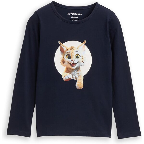 TOM TAILOR Tričko námornícka modrá / marhuľová / rosé / biela 65906817