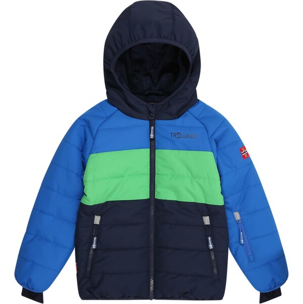 TROLLKIDS Športová bunda Hafjell modrá / námornícka modrá / zelená 65906996