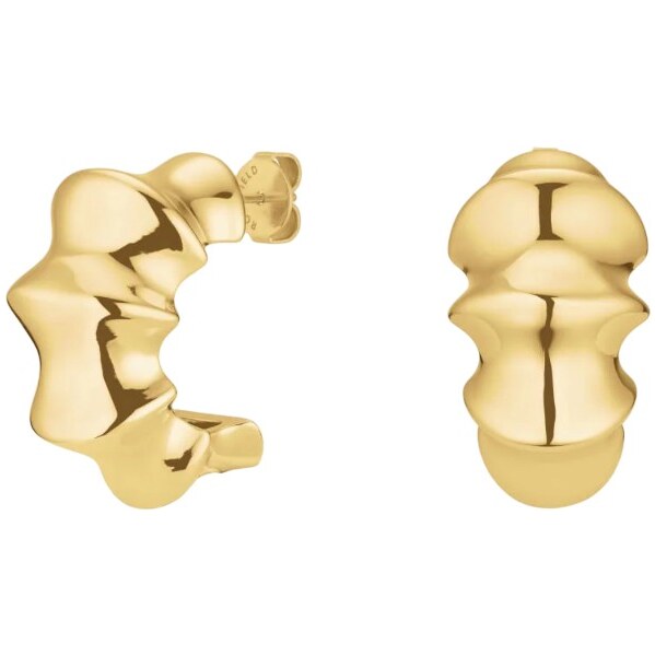 Rosefield Dizajnové pozlátené polkruhové náušnice Statement JESBG 66581279