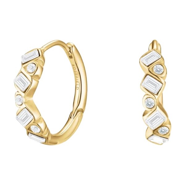 Rosefield Oslnivé pozlátené náušnice s kryštálmi Baguette JECBG-J1171 66725657