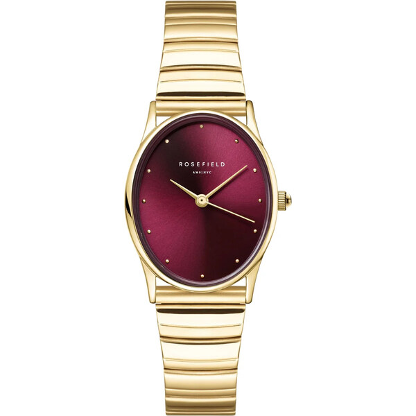 Rosefield Oval Burgundy Half-moon Steel Gold OVGSG-OV15 66587119