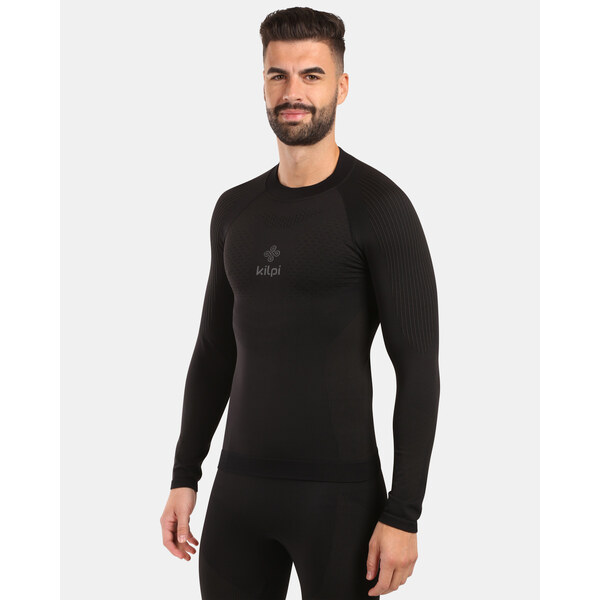Pánske bezšvové termo tričko s dlhým rukávom Kilpi NATHAN-M čierna 65821933