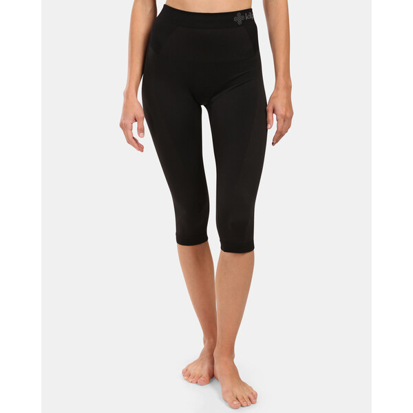 Dámske bezšvové 3/4 termo nohavice Kilpi LINE-W čierna 65914538