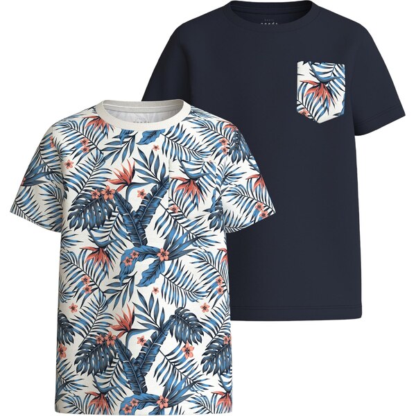 NAME IT Tričko NKMVALMAS námornícka modrá / azúrová / oranžová / 63067389