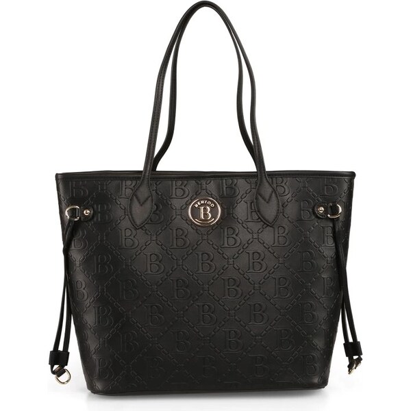 Dámska kabelka BERTOO Ginevra čierne logo/zlatá 65914551