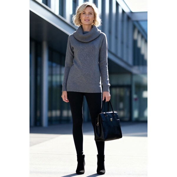 Glara Mäkký sveter s vysokým rolákom 65915475