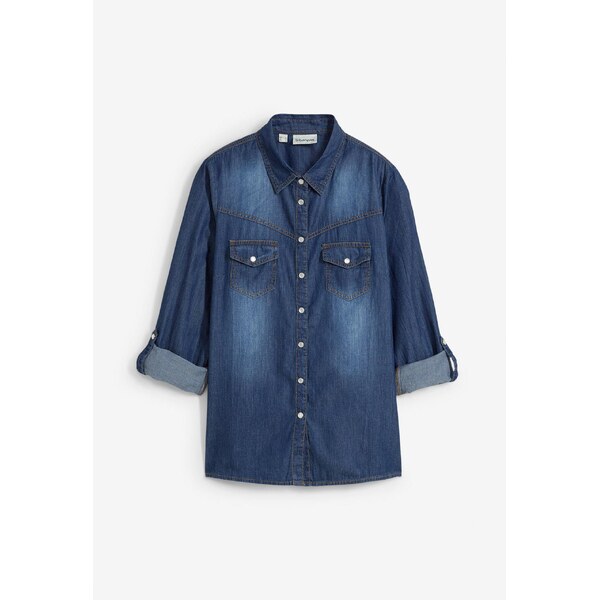 bonprix Džínsová košeľa, farba modrá 44740873