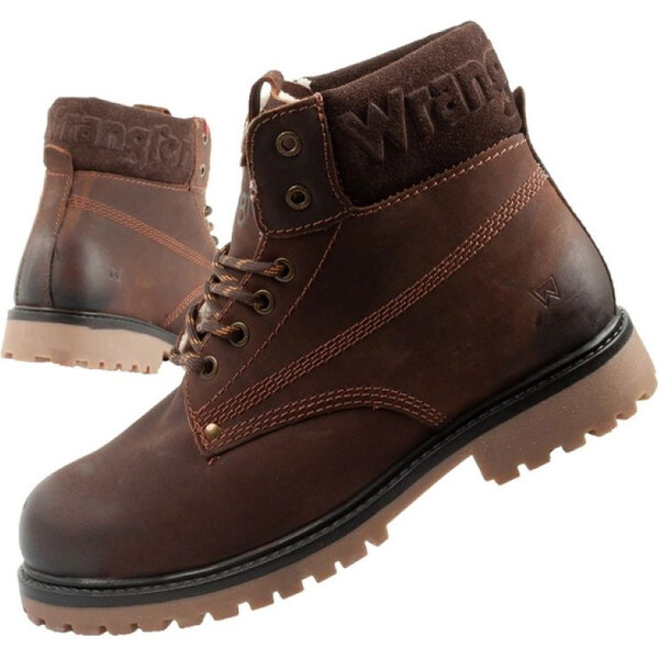 Wrangler Arch pánske sobolie topánky elegantné kožené tmavohnedé 65916449