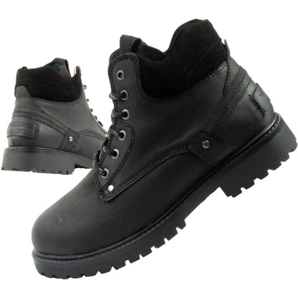 Wrangler Yuma pánske sobolie topánky elegantné kožené čierne 65916453