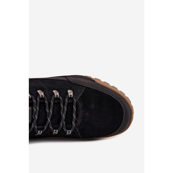 Big Star Shoes Pánske semišové trekové topánky Big Star - čierne 65916712