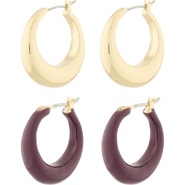 & Other Stories Náušnice zlatá / tmavočervená 65923018