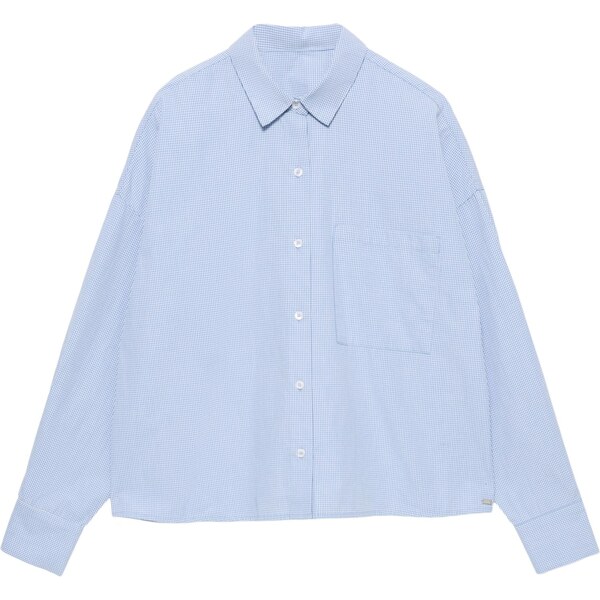 Pull&Bear Blúzka PACIFIC svetlomodrá / biela 65923124