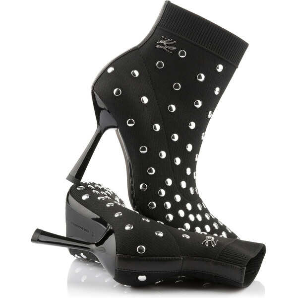 ČLENKOVÁ OBUV KARL LAGERFELD PANDARA STUDS KNIT BOOT 67047557