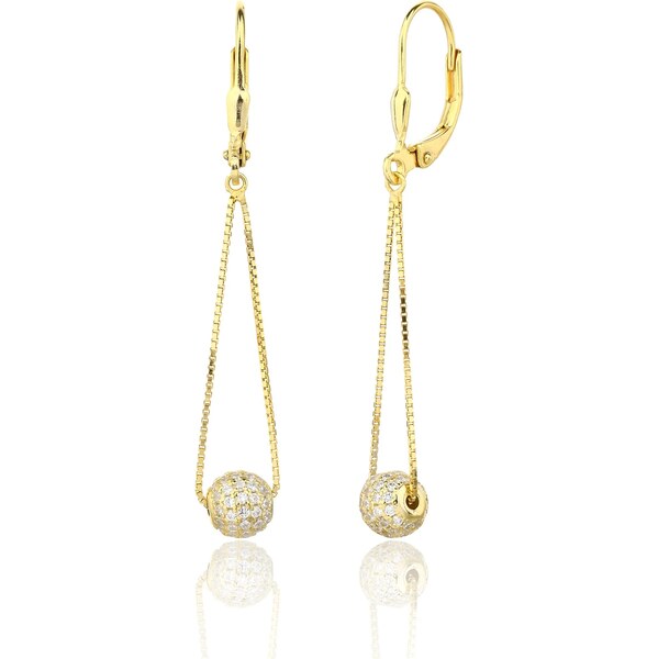 JVD Štýlové visiace náušnice so zirkónmi SVLE3369XJ6GO00 66582072