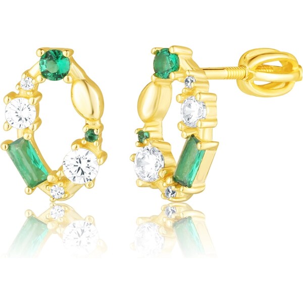 JVD Hravé pozlátené kôstky so zirkónmi SVLE0827SH2GZ00 66586955