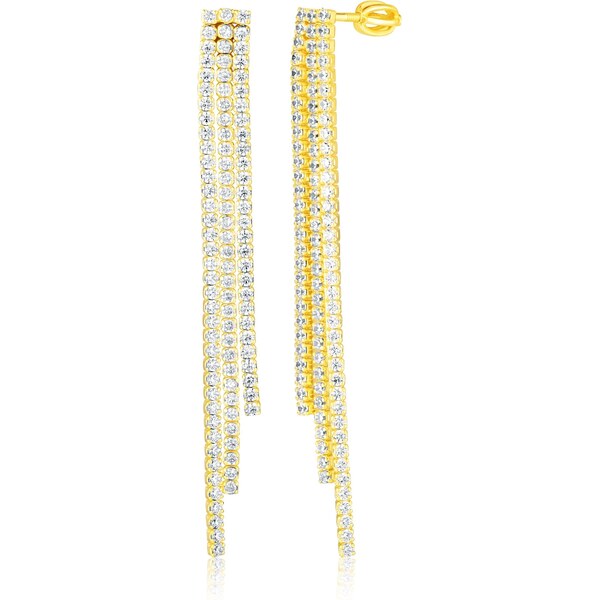 JVD Pozlátené retiazkové náušnice so zirkónmi SVLE3184XH2GO00 66580172