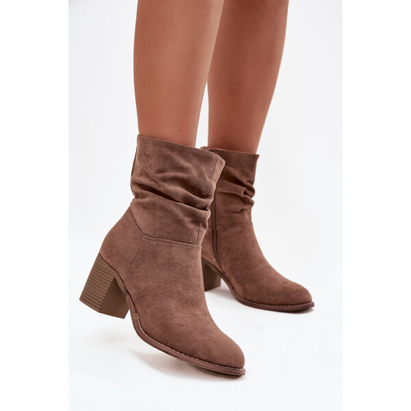 S. BARSKI Dámske čižmy s riasením na päte S.Barski 65927866