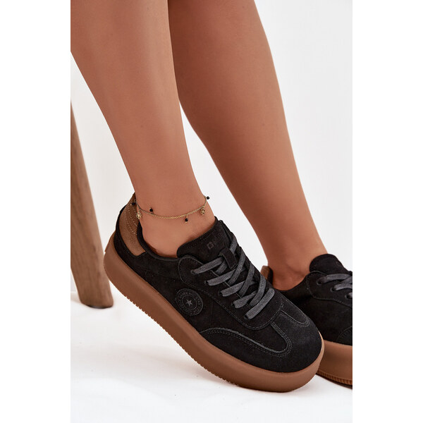 Big Star Shoes Dámske tenisky na platforme Big Star - čierne 65930268