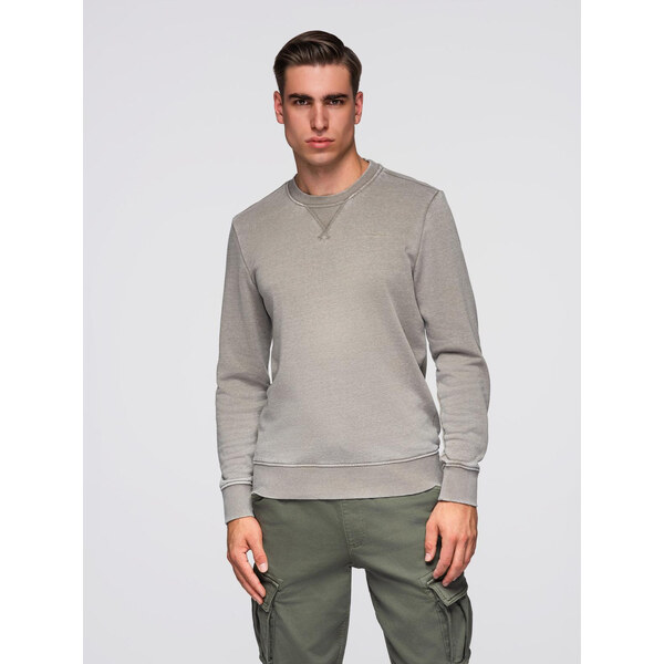 Ombre Washed mens sweatshirt with decorative stitching at the neckline 50566202
