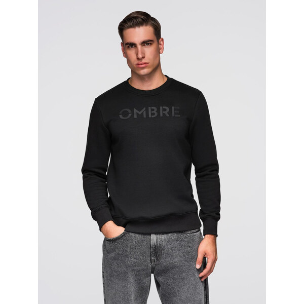 Ombre Classic mens sweatshirt with inscription - black 64782449