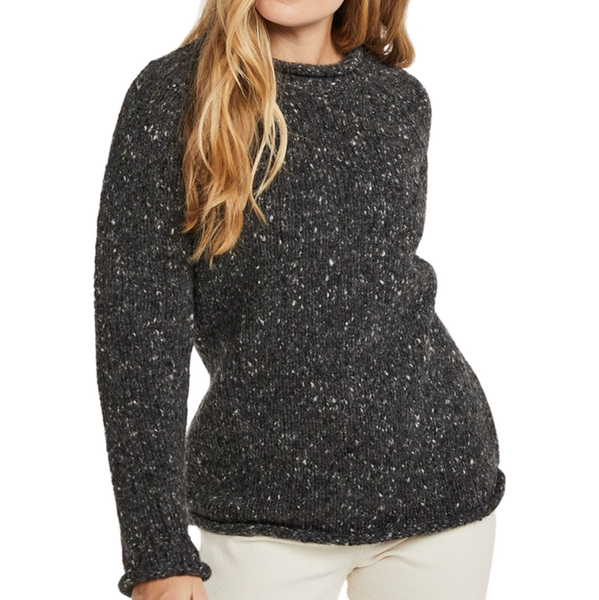 Vlnka Dámsky vlnený sveter/pulóver čierna veľkosti oblečenia S 65931143