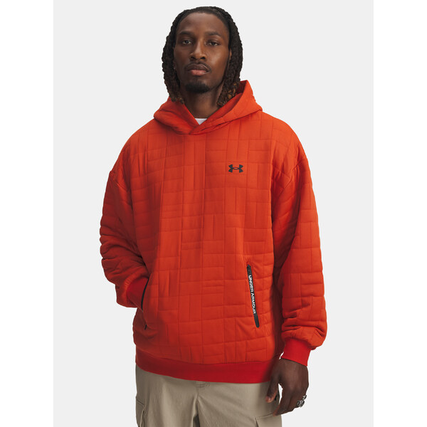 Mens Under Armour UA Unstoppable Flc Txtr Hdy-ORG Sweatshirt - Mens 65986526