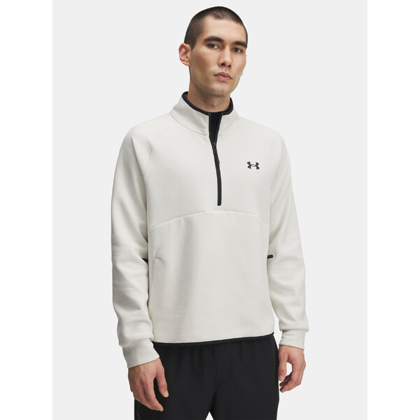 Under Armour UA Unstoppable Flc Half Zip-WHT Mens Sweatshirt - Mens 65986529