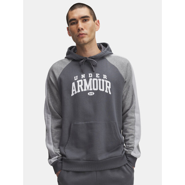 Mens Under Armour UA Rival Flc CB Hood-GRY - Mens Sweatshirt 65986541