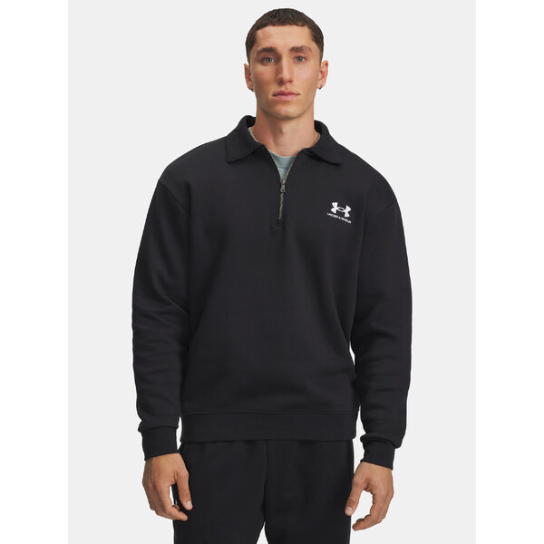 Mens Under Armour UA Icon Flc Collar 1/4 Zip-BLK Jacket - Mens 65986550