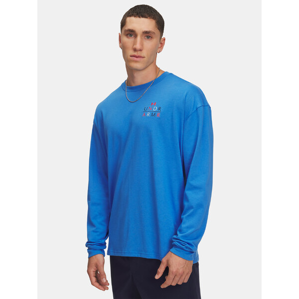 Mens Under Armour UA HWT MODERN SPORT OS LS-BLU - Mens T-Shirt 65986543