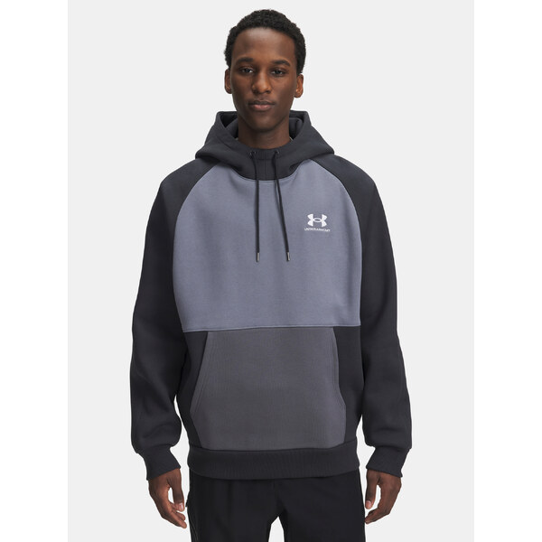 Mens Under Armour UA Icon HW Colorblocked Hdy-GRY - Mens Sweatshirt 65986573