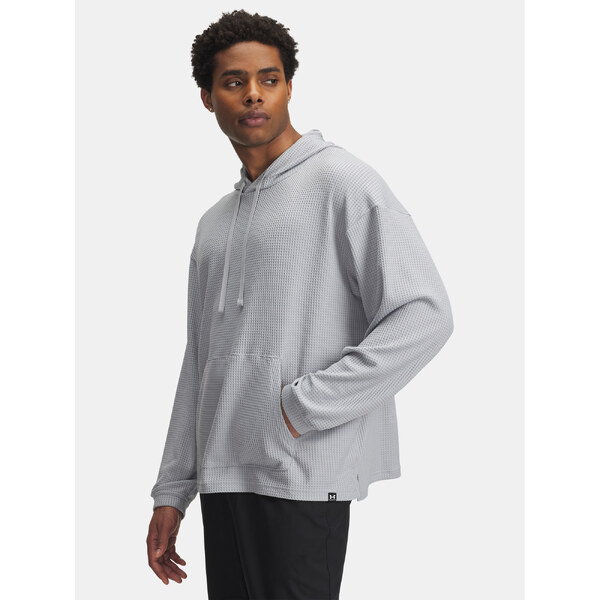 Mens Under Armour UA Rival Waffle Hoodie-GRY - Mens 65992000